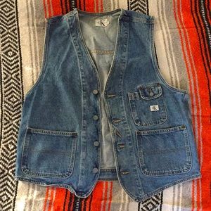 90’s Vintage Calvin Klein Men’s Denim Vest